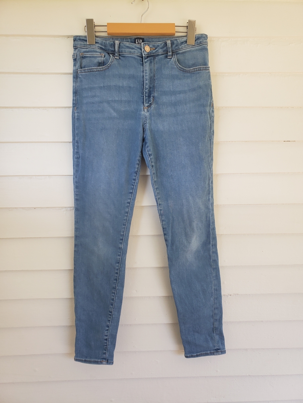 GAP Girls Blue Stretch High-Rise Skinny Jeans Size 16